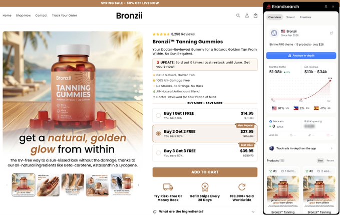 This store went from 0 monthly visitors to 51k